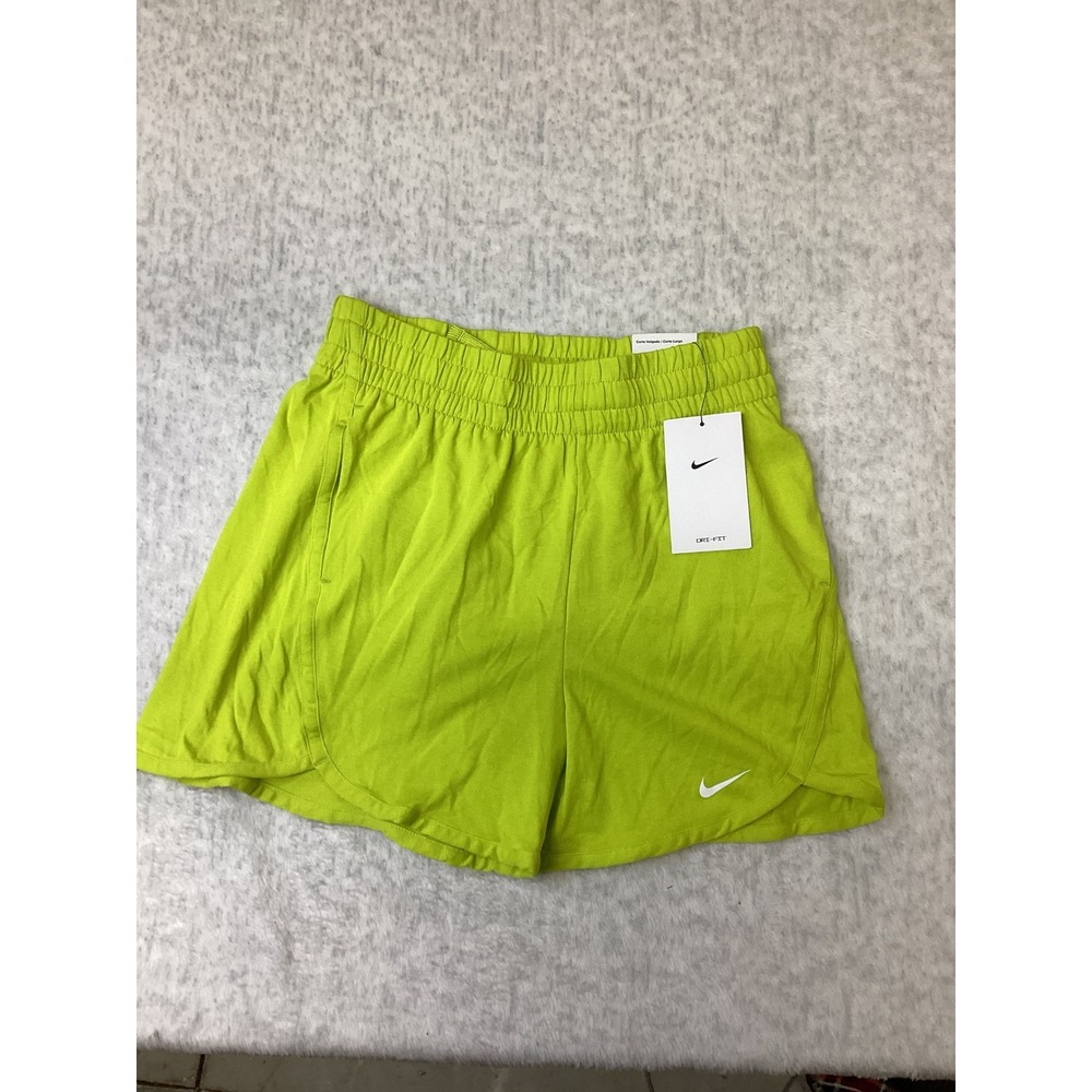 Nike Kids Dri-FIT Loose‎ Fit Training Shorts Lime Green DX4965-308 Size Large